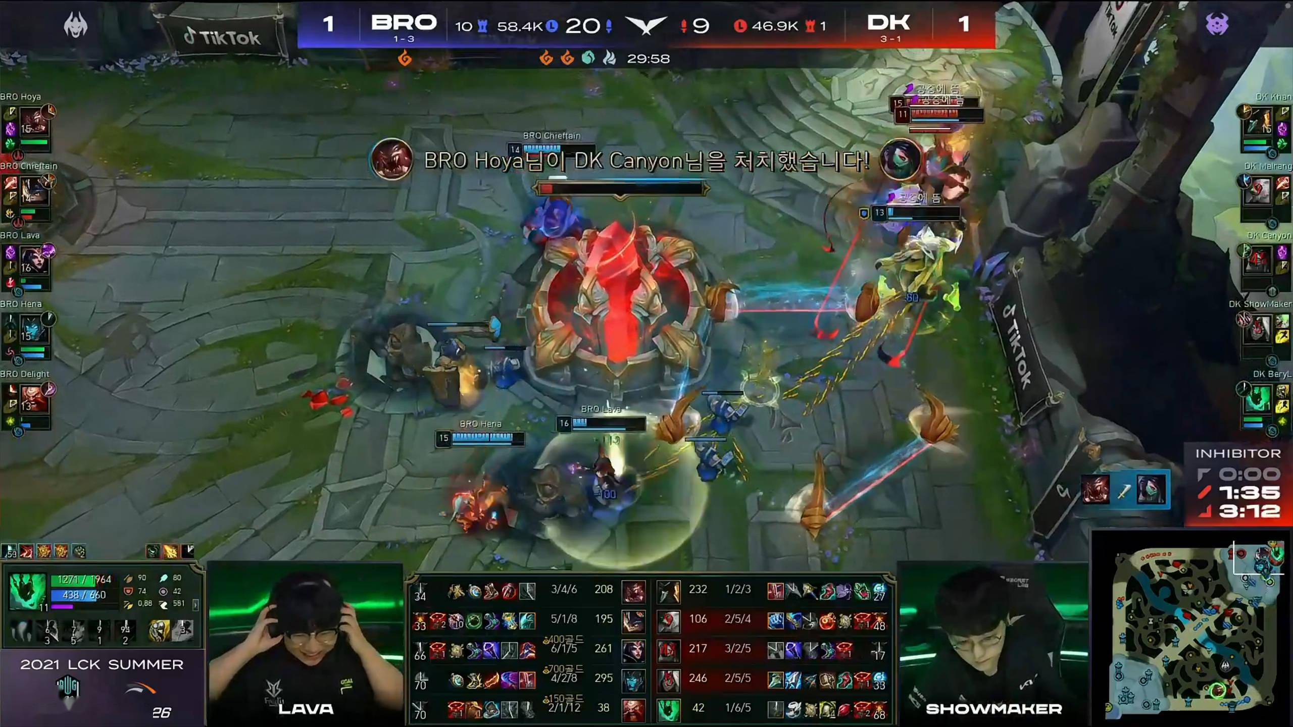 BRO碾压100T，ShowMaker统治全场